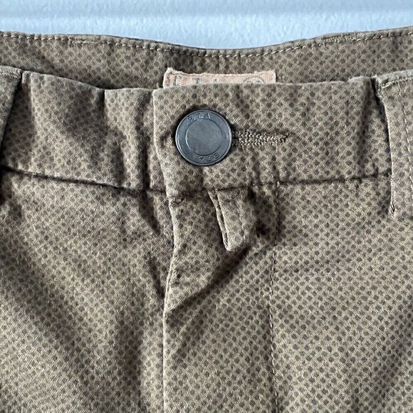 E.T.A Men's Pants Size 34 Brown Chino Slim Fit Geometric Diamond Dot Pattern - Picture 7 of 10